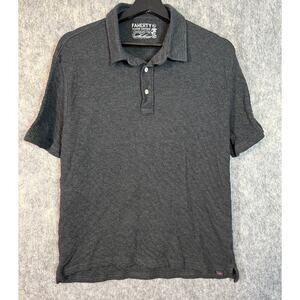 Faherty Cloud Cotton Mens Black Short Sleeve Soft Polo Shirt - XL EUC